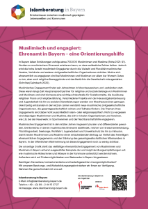 Thumbnail for Neues Themenblatt »Ehrenamt in Bayern«